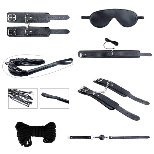 Kit BDSM 7 Piezas Secret Desires Negro - Alive