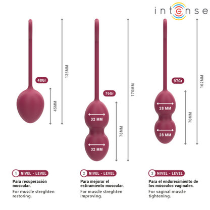 Bolas Kegel Charli Kit 3 Pesos - Intense