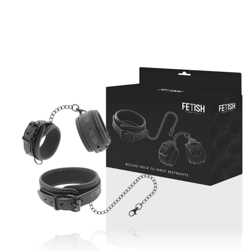Set Collar y Esposas BDSM Cuero Vegano - Fetish Submissive