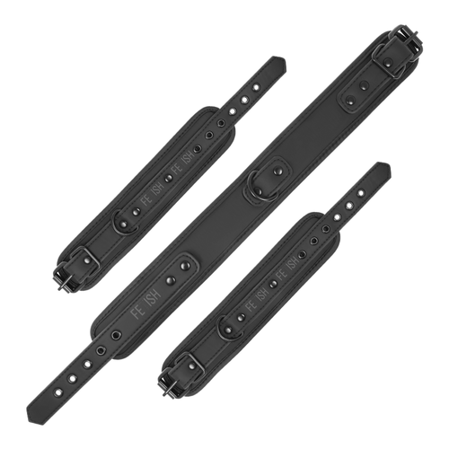 Set Collar y Esposas BDSM Cuero Vegano - Fetish Submissive