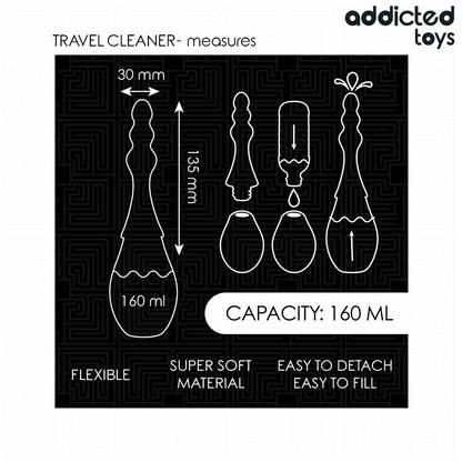 Limpiador de Viaje Silicona 160 ml Modelo 4 - Addicted Toys
