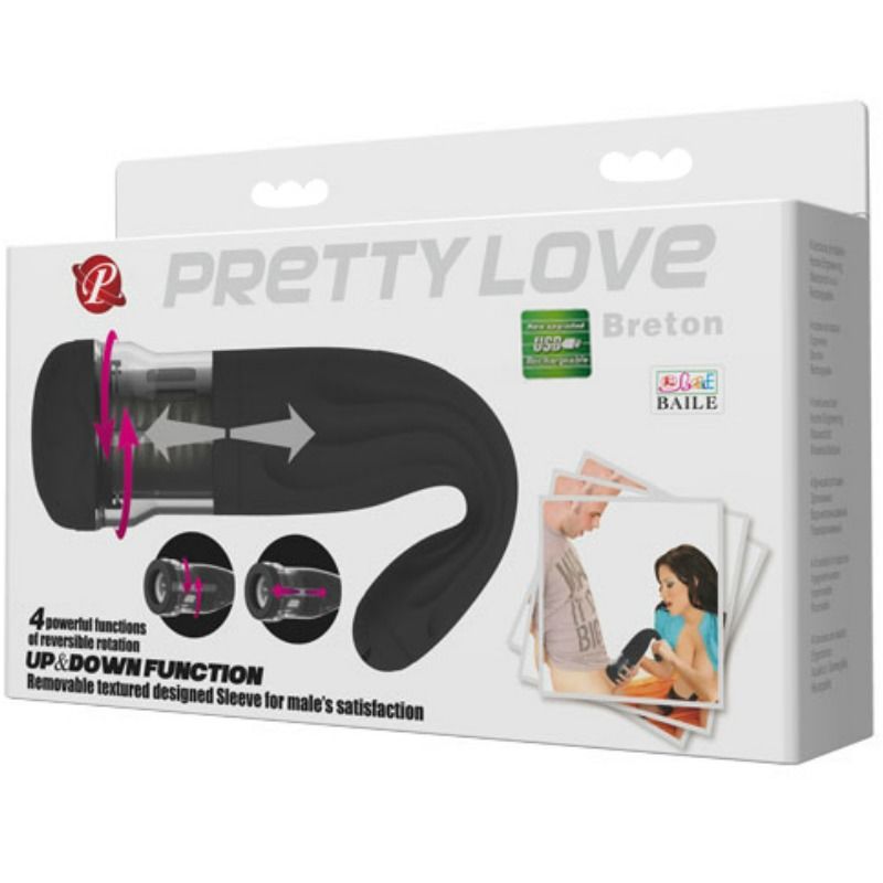 Masturbador Recargable Multifunción Breton - Pretty Love