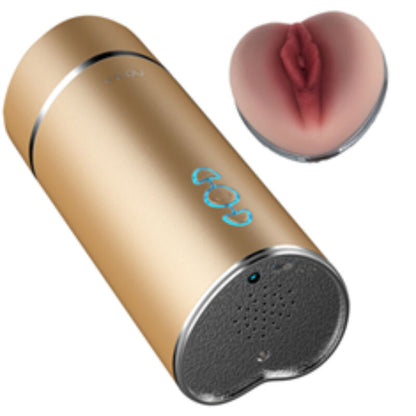 Masturbador Vibrador Vagina Dorado - Armony
