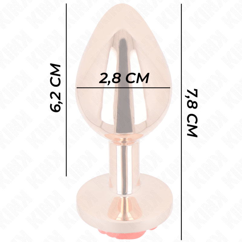 Plug Anal Oro Rosado Rosa Roja S - Intense