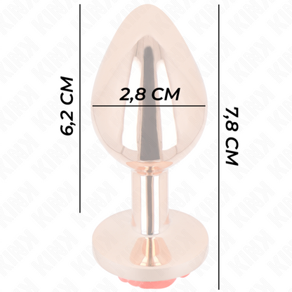 Plug Anal Oro Rosado Rosa Roja S - Intense