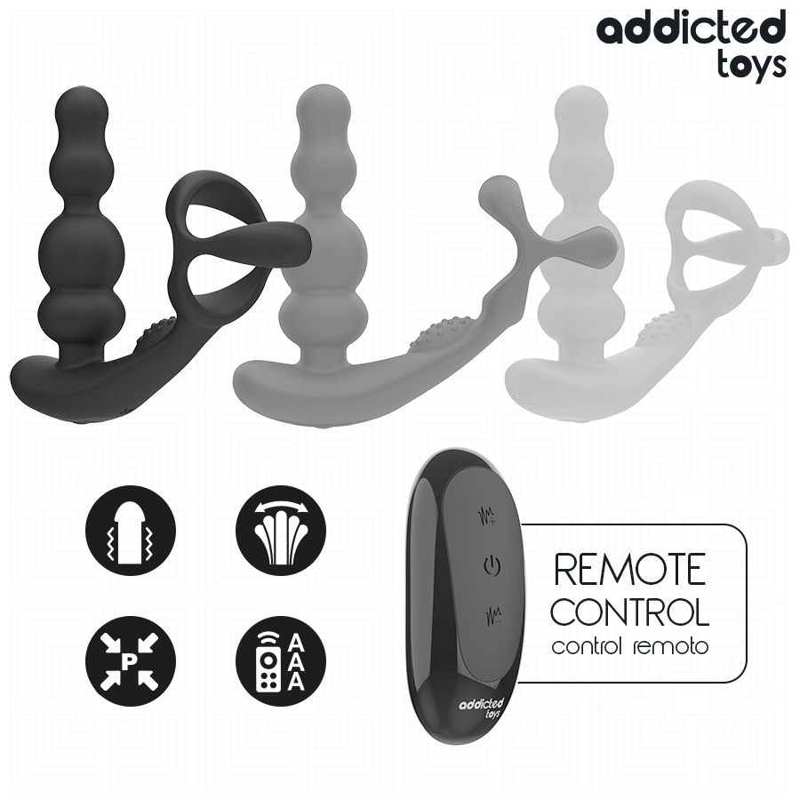 Masajeador Prostático Rotatorio Control Remoto - Addicted Toys