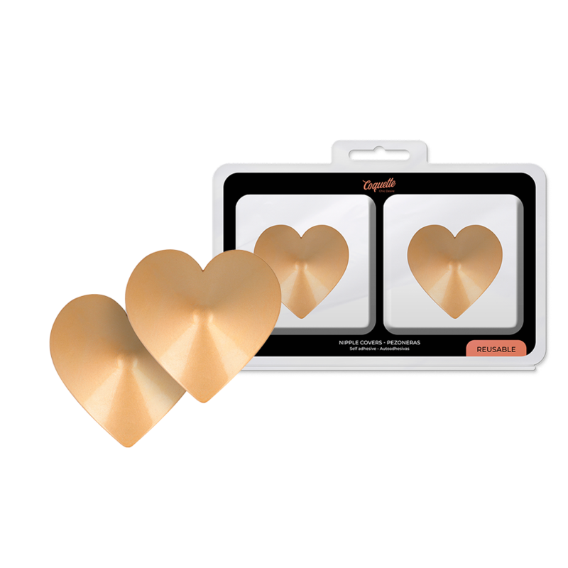 Cubre Pezones Corazones Dorados - Coquette Chic Desire