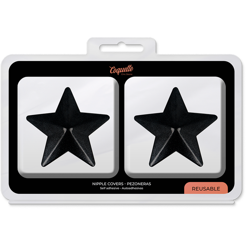 Cubre Pezones Estrellas Negras - Coquette Chic Desire