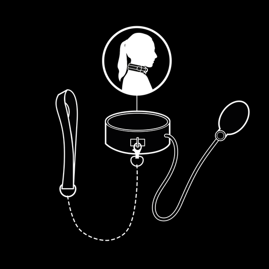 FETISH SUBMISSIVE BONDAGE - COLLAR BONDAGE INFLABLE CON TIRADOR