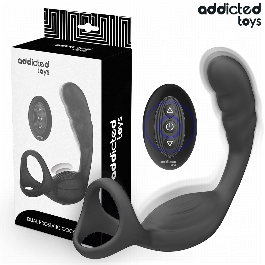 Anillo Doble Vibrador Prostático Control Remoto - Addicted Toys
