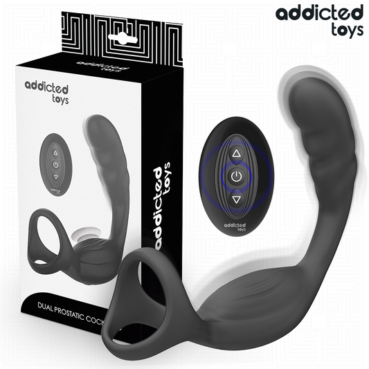 Anillo Doble Vibrador Prostático Control Remoto - Addicted Toys