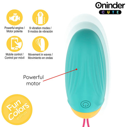 Huevo Vibrador Gemas Rotadoras con App - Oninder Cute