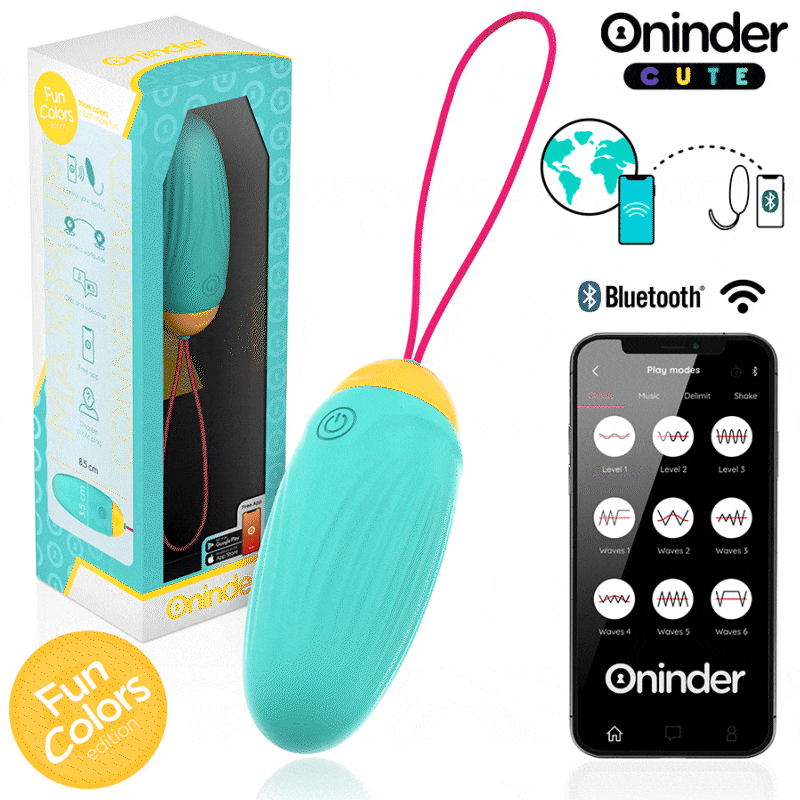Huevo Vibrador Gemas Rotadoras con App - Oninder Cute